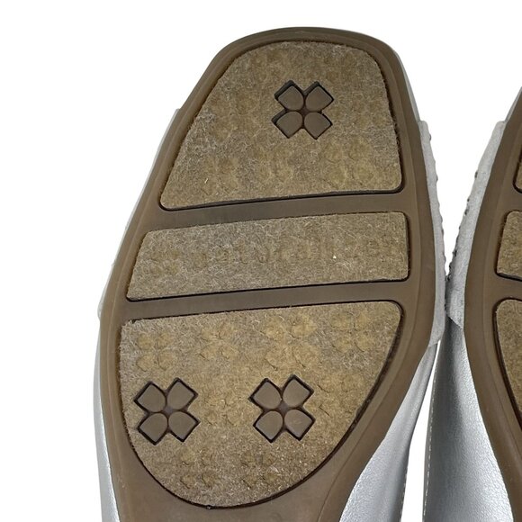 NWOB Naturalizer Vine Square Toe Ballet Flats, Silver, Size 9.5M - Picture 7 of 15